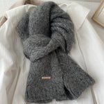 Scarf Alpaca Wool Soft Medium-Weight 64.2-Inch Length