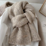 Scarf Alpaca Wool Soft Medium-Weight 64.2-Inch Length