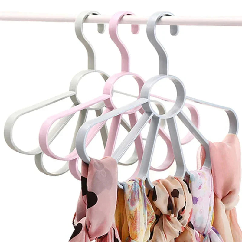 Scarf Hanger Five Slots Foldable Non-Slip