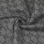 Scarf Wool Blend Lightweight Letter Print Fringed Ends