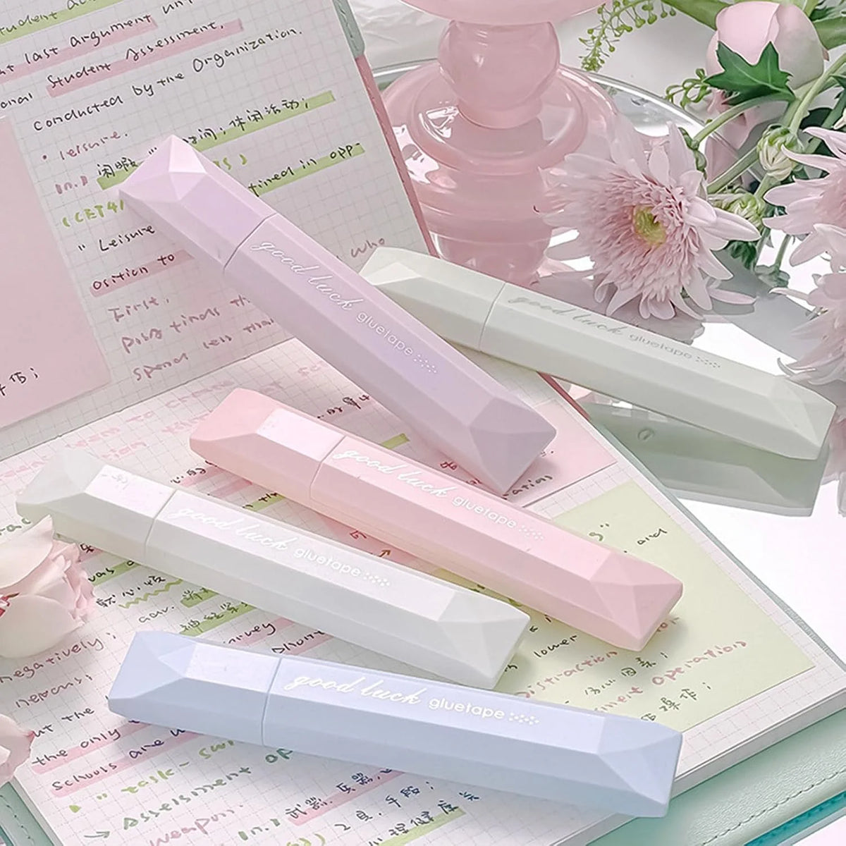 Scrapbooking Tape Strong Adhesive Compact Dispenser Set of 4