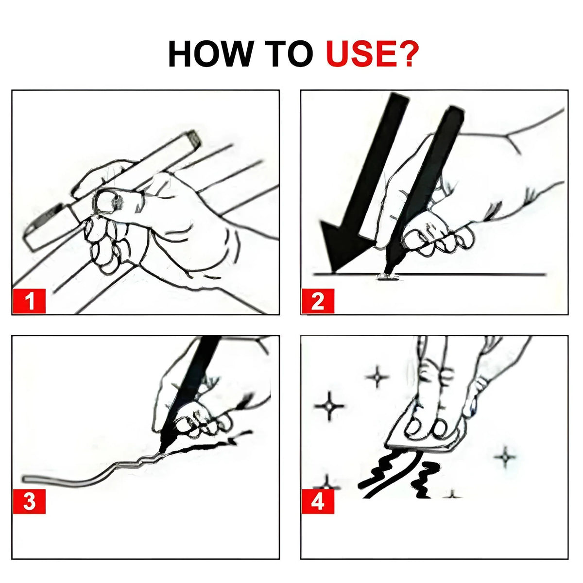 Scratch Repair Pen Colorless Water-Resistant Precision Tip