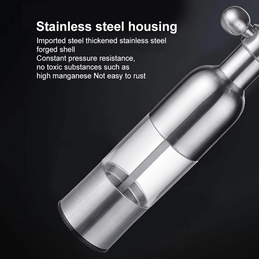 Seasoning Grinder Ceramic Core Adjustable Grind Stainless Steel Shell