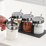 Seasoning Jar High-Borosilicate Glass Moisture-Proof Dishwasher-Safe