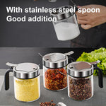 Seasoning Jar High-Borosilicate Glass Moisture-Proof Dishwasher-Safe