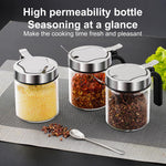 Seasoning Jar High-Borosilicate Glass Moisture-Proof Dishwasher-Safe