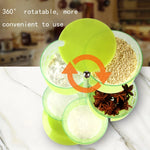 Seasoning Organizer 360° Rotating Stackable Sealed Storage
