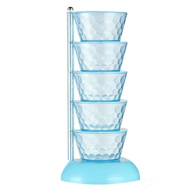 Seasoning Organizer 360° Rotating Stackable Sealed Storage