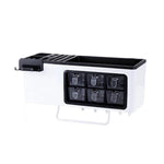 Seasoning Organizer Partitioned Storage With Phone Holder