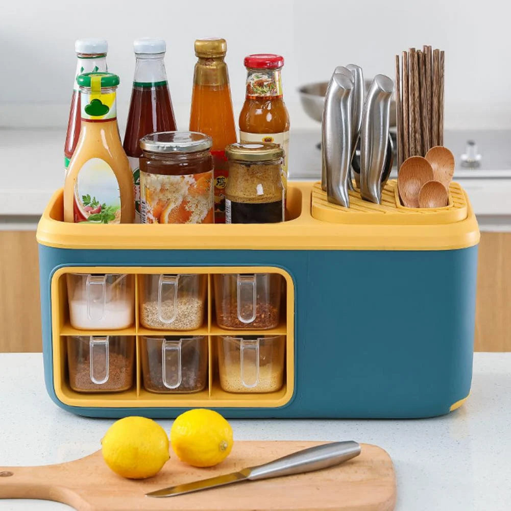 Seasoning Organizer Raised Edge Drainage Tray