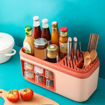 Seasoning Organizer Raised Edge Drainage Tray
