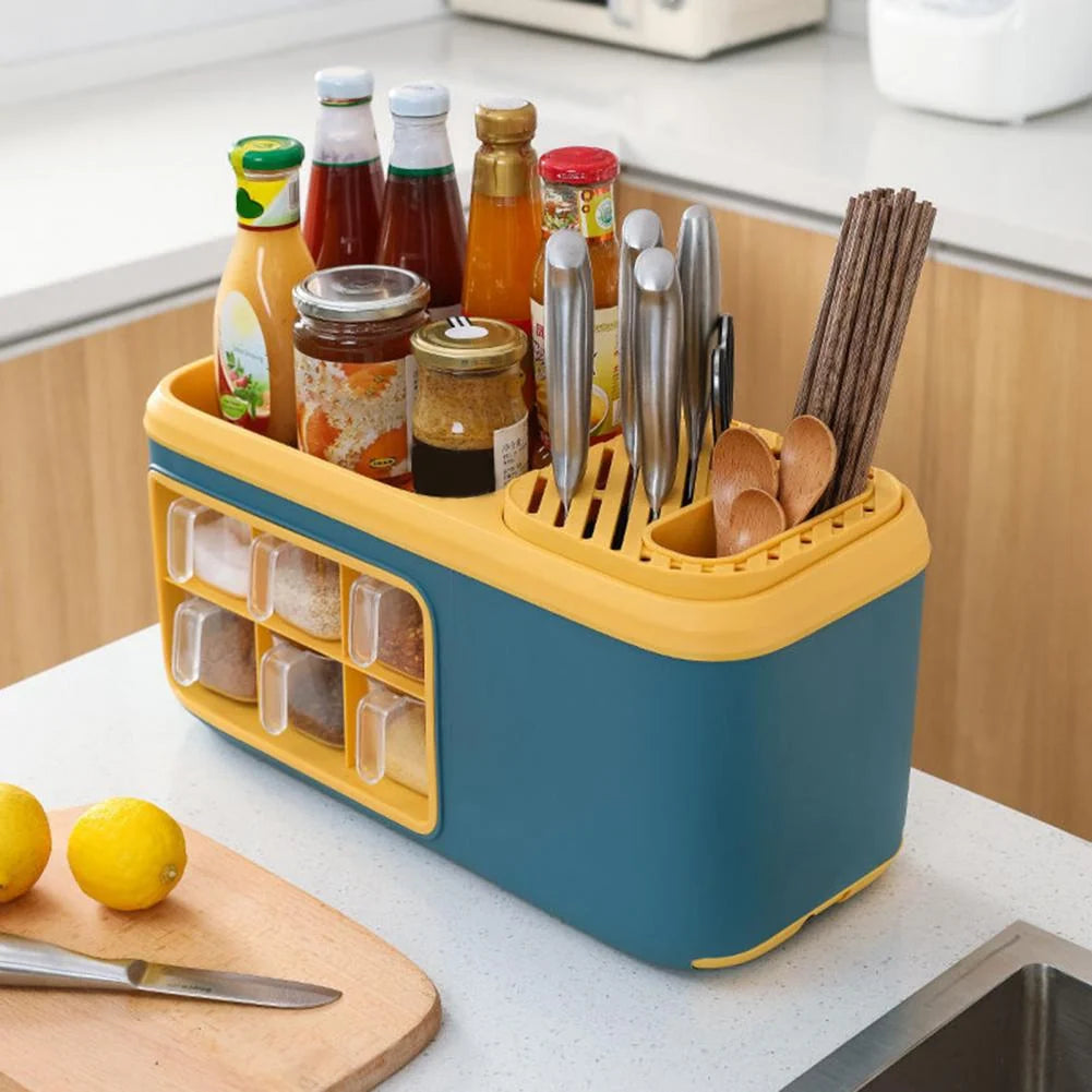 Seasoning Organizer Raised Edge Drainage Tray
