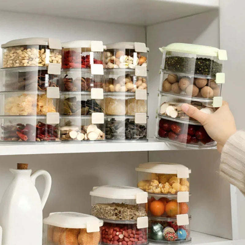 Seasoning Storage Box Vacuum-Pump Seal Stackable BPA-Free