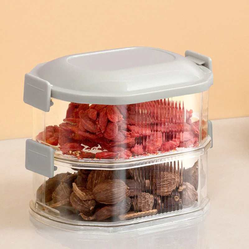 Seasoning Storage Box Vacuum-Pump Seal Stackable BPA-Free