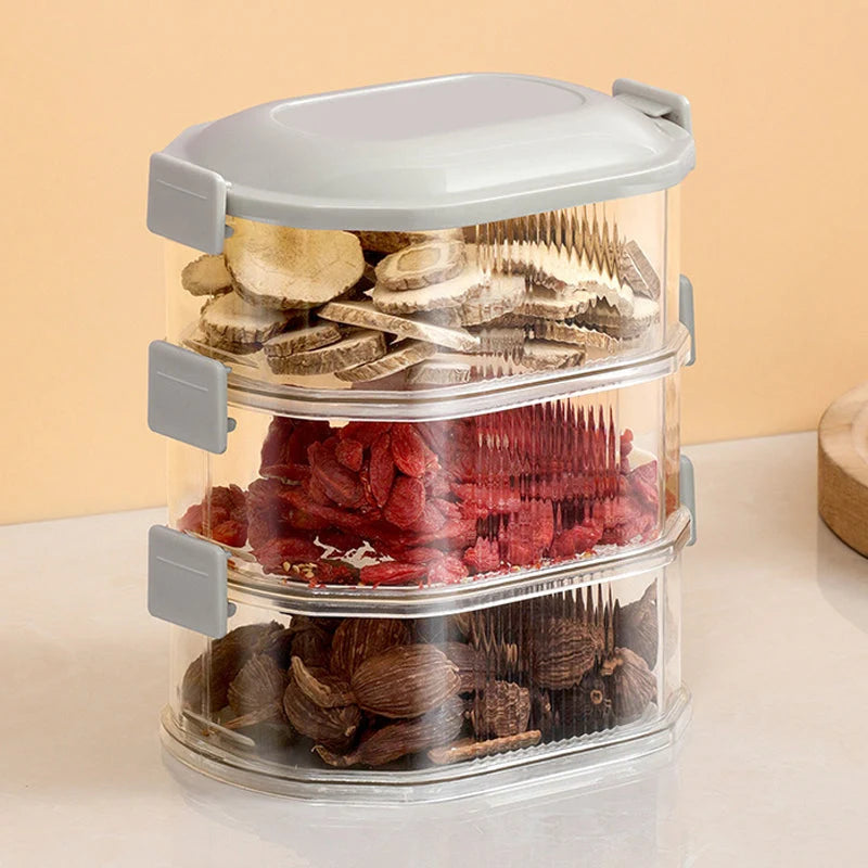 Seasoning Storage Box Vacuum-Pump Seal Stackable BPA-Free
