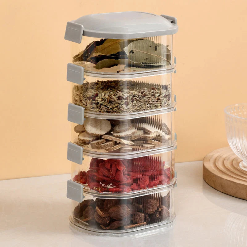 Seasoning Storage Box Vacuum-Pump Seal Stackable BPA-Free