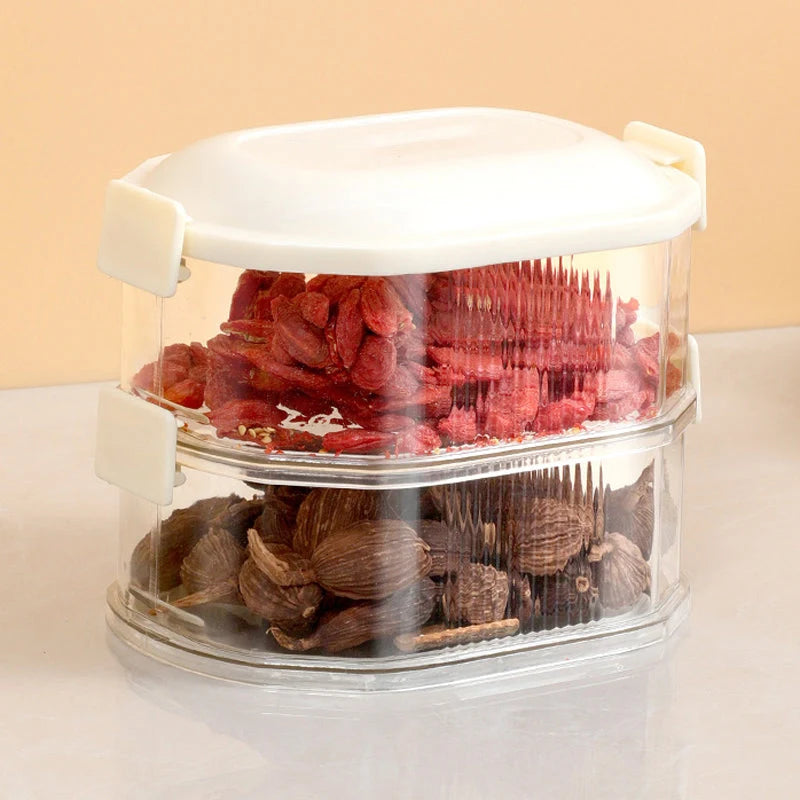 Seasoning Storage Box Vacuum-Pump Seal Stackable BPA-Free
