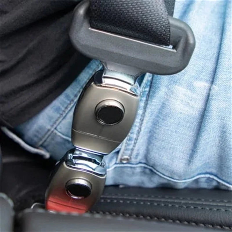 Seat Belt Extender Metal Adds Length Secure Locking