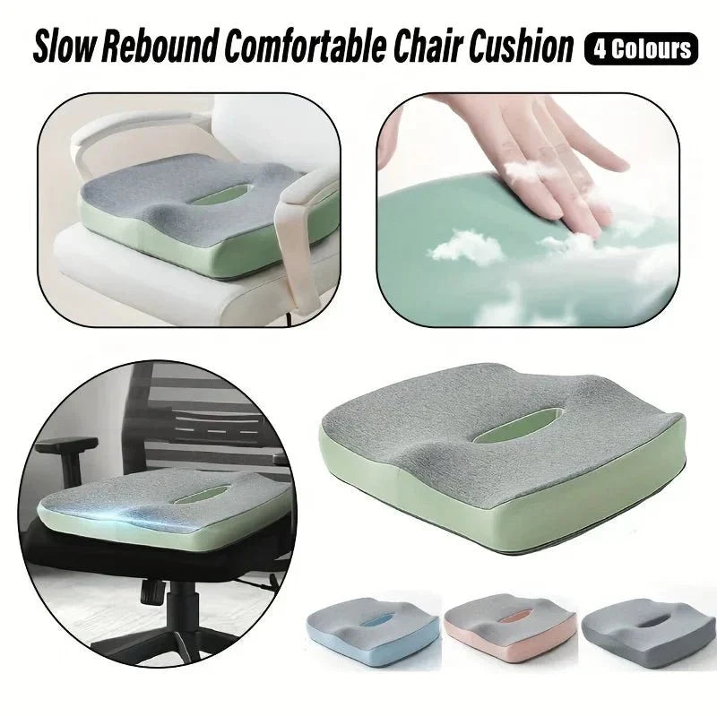 Seat Cushion 3-Zone Memory Foam Lumbar Support