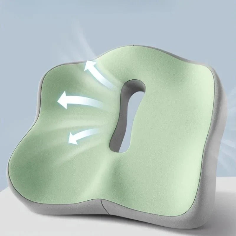 Seat Cushion 3-Zone Memory Foam Lumbar Support