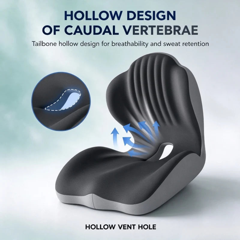 Seat Cushion Contoured Memory Foam Removable Machine-Washable Cover