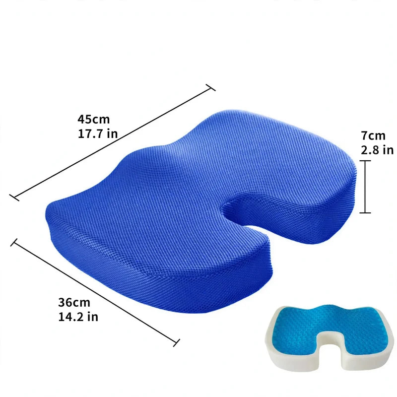 Seat Cushion Gel Memory Foam Non-Slip