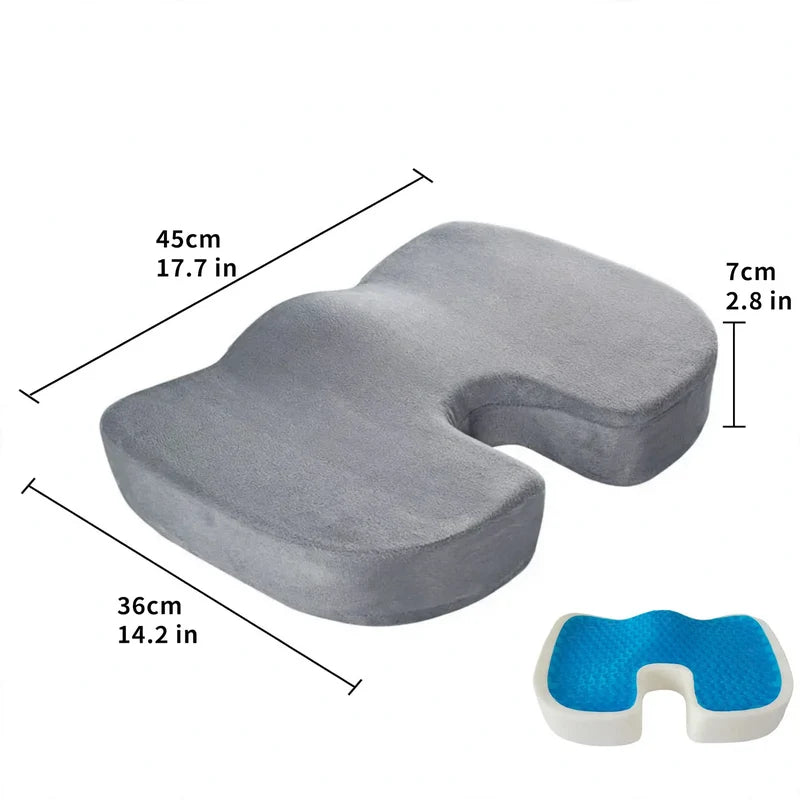 Seat Cushion Gel Memory Foam Non-Slip
