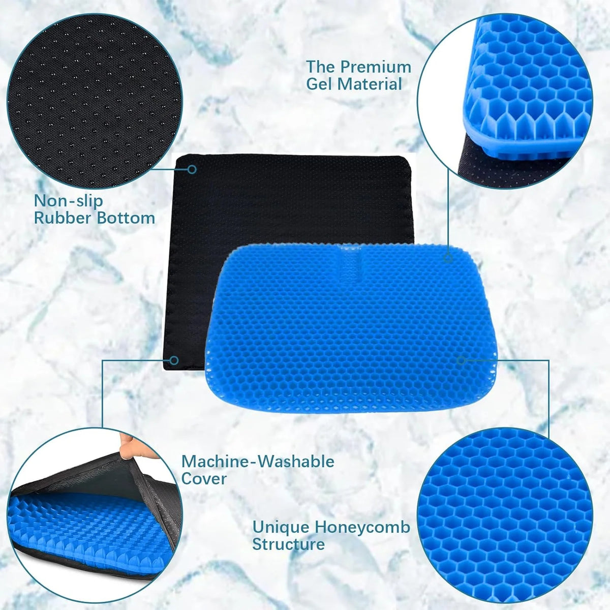 Seat Cushion Honeycomb Gel Cooling Pressure Relief