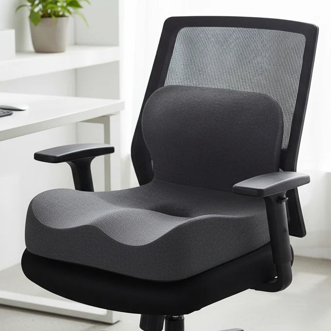 Seat Cushion L-Shaped Memory Foam With Washable Cover