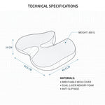 Seat Cushion Memory Foam Non-Slip Breathable
