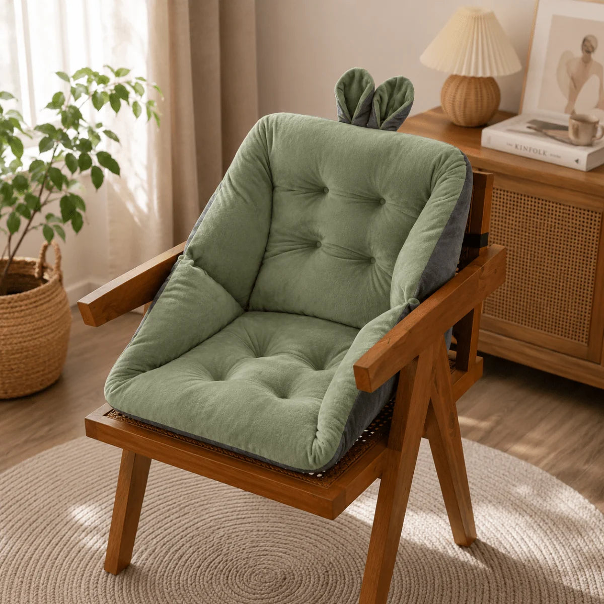 Seat Cushion Memory Foam Tailbone Support Removable Cover