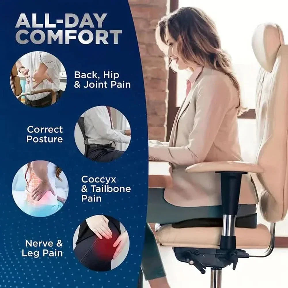 Seat Cushion U-Shaped Memory Foam Machine-Washable Cover