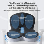Seat Cushion With Backrest Memory Foam Non-Slip Base