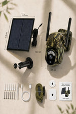 Security Camera Solar-Powered 2K PTZ Color Night Vision