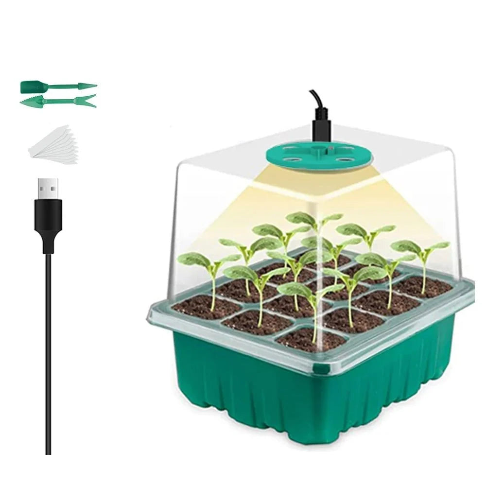 Seed Starter Tray Adjustable LED Grow Light All Season