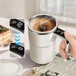 Self-Stirring Mug Rechargeable LED Temp Display Rinse-Safe