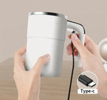 Self-Stirring Mug Rechargeable LED Temp Display Rinse-Safe