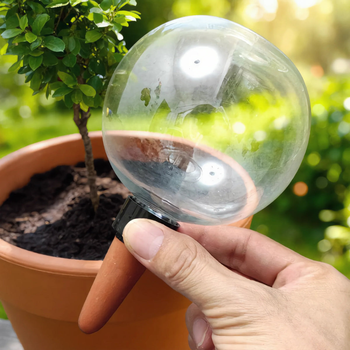 Self-Watering Globe Ceramic & Clear 500 mL