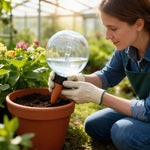 Self-Watering Globe Slow-Release 500ml Ceramic & Plastic