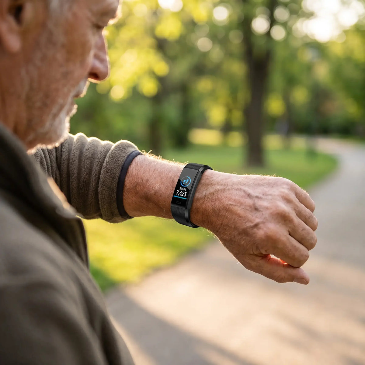 Senior Smartwatch Heart Rate & Blood Pressure Monitor