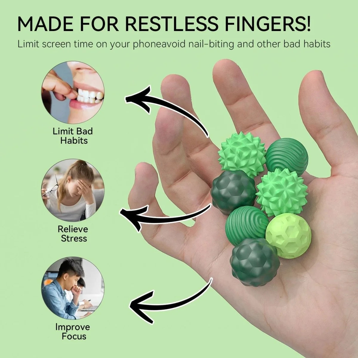 Sensory Stones Magnetic Silicone Fidget Set of 4