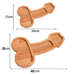 Serving Board Dark Wood Multi-Compartment Cheeky Engraving