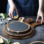 Serving Board Wooden Frame Slate Insert
