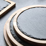 Serving Board Wooden Frame Slate Insert