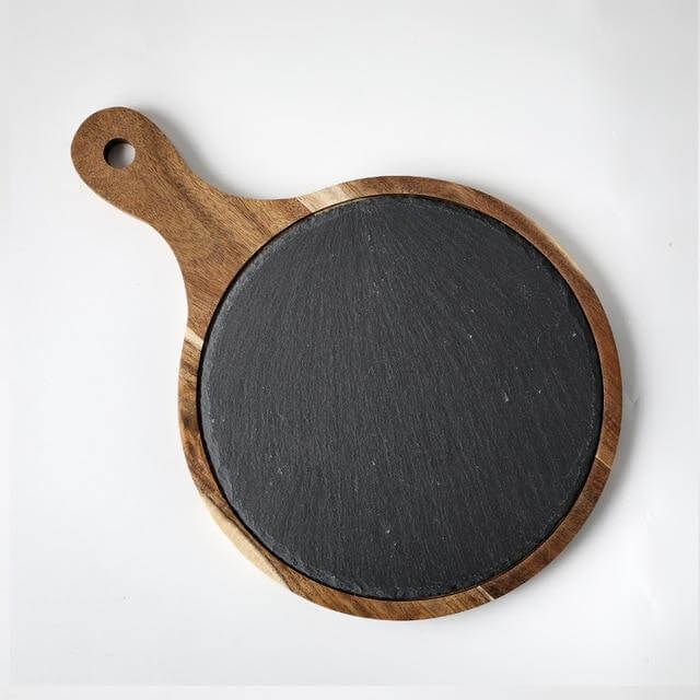 Serving Board Wooden Frame Slate Insert