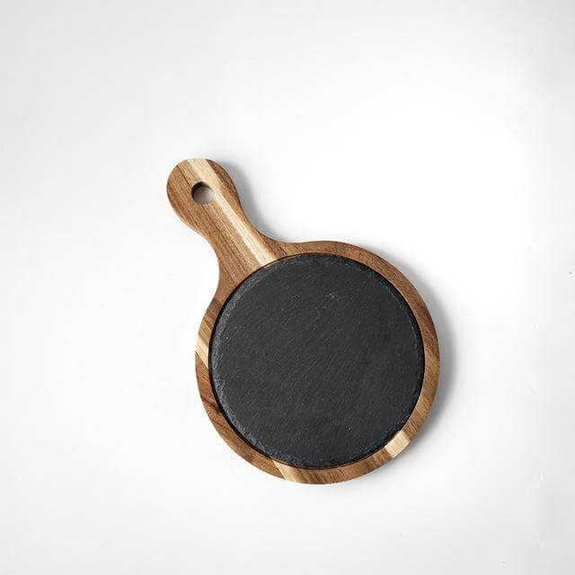Serving Board Wooden Frame Slate Insert