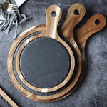 Serving Board Wooden Frame Slate Insert