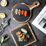 Serving Board Wooden Frame Slate Insert