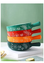 Serving Bowl Porcelain Hand-Painted Animal Floral Design