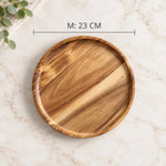Serving Plate Natural Wood With Optional Cover